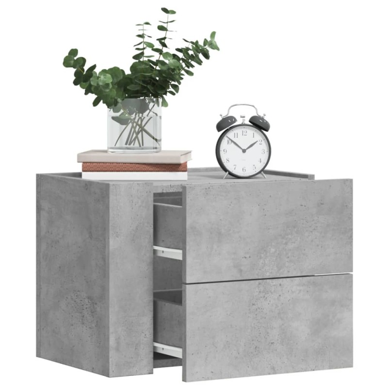 vidaXL Wand-Nachttisch Betongrau 45x30x35 cm vidaXL Wand-Nachttisch Betongrau 45x30x35 cm