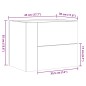 vidaXL Wand-Nachttisch Betongrau 45x30x35 cm vidaXL Wand-Nachttisch Betongrau 45x30x35 cm