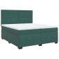 vidaXL Boxspringbett mit Matratze Dunkelgrün 200x200 cm Samt vidaXL Boxspringbett mit Matratze Dunkelgrün 200x200 cm Samt