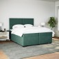 vidaXL Boxspringbett mit Matratze Dunkelgrün 200x200 cm Samt vidaXL Boxspringbett mit Matratze Dunkelgrün 200x200 cm Samt