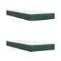 vidaXL Boxspringbett mit Matratze Dunkelgrün 200x200 cm Samt vidaXL Boxspringbett mit Matratze Dunkelgrün 200x200 cm Samt