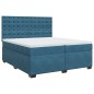 vidaXL Boxspringbett mit Matratze Blau 200x200 cm Samt vidaXL Boxspringbett mit Matratze Blau 200x200 cm Samt