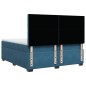 vidaXL Boxspringbett mit Matratze Blau 200x200 cm Samt vidaXL Boxspringbett mit Matratze Blau 200x200 cm Samt