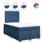 vidaXL Boxspringbett mit Matratze Blau 120x200 cm Stoff vidaXL Boxspringbett mit Matratze Blau 120x200 cm Stoff