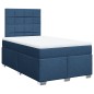 vidaXL Boxspringbett mit Matratze Blau 120x200 cm Stoff vidaXL Boxspringbett mit Matratze Blau 120x200 cm Stoff
