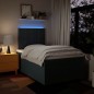 vidaXL Boxspringbett mit Matratze Blau 120x200 cm Stoff vidaXL Boxspringbett mit Matratze Blau 120x200 cm Stoff
