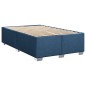vidaXL Boxspringbett mit Matratze Blau 120x200 cm Stoff vidaXL Boxspringbett mit Matratze Blau 120x200 cm Stoff