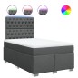 vidaXL Boxspringbett mit Matratze Dunkelgrau 120x200 cm Stoff vidaXL Boxspringbett mit Matratze Dunkelgrau 120x200 cm Stoff