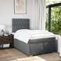 vidaXL Boxspringbett mit Matratze Dunkelgrau 120x200 cm Stoff vidaXL Boxspringbett mit Matratze Dunkelgrau 120x200 cm Stoff