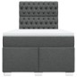 vidaXL Boxspringbett mit Matratze Dunkelgrau 120x200 cm Stoff vidaXL Boxspringbett mit Matratze Dunkelgrau 120x200 cm Stoff