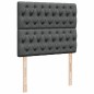 vidaXL Boxspringbett mit Matratze Dunkelgrau 120x200 cm Stoff vidaXL Boxspringbett mit Matratze Dunkelgrau 120x200 cm Stoff