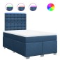 vidaXL Boxspringbett mit Matratze Blau 120x200 cm Stoff vidaXL Boxspringbett mit Matratze Blau 120x200 cm Stoff