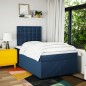 vidaXL Boxspringbett mit Matratze Blau 120x200 cm Stoff vidaXL Boxspringbett mit Matratze Blau 120x200 cm Stoff