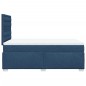 vidaXL Boxspringbett mit Matratze Blau 120x200 cm Stoff vidaXL Boxspringbett mit Matratze Blau 120x200 cm Stoff