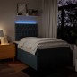 vidaXL Boxspringbett mit Matratze Blau 120x190 cm Stoff vidaXL Boxspringbett mit Matratze Blau 120x190 cm Stoff