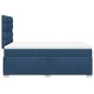 vidaXL Boxspringbett mit Matratze Blau 120x190 cm Stoff vidaXL Boxspringbett mit Matratze Blau 120x190 cm Stoff