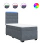 vidaXL Boxspringbett mit Matratze Dunkelgrau 90x200 cm Samt vidaXL Boxspringbett mit Matratze Dunkelgrau 90x200 cm Samt