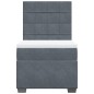 vidaXL Boxspringbett mit Matratze Dunkelgrau 90x200 cm Samt vidaXL Boxspringbett mit Matratze Dunkelgrau 90x200 cm Samt