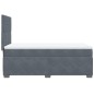 vidaXL Boxspringbett mit Matratze Dunkelgrau 90x200 cm Samt vidaXL Boxspringbett mit Matratze Dunkelgrau 90x200 cm Samt