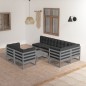 8-tlg. Garten-Lounge-Set mit Kissen Kiefer Massivholz 8-tlg. Garten-Lounge-Set mit Kissen Kiefer Massivholz