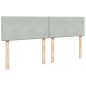 vidaXL Boxspringbett mit Matratze Hellgrau 180x200 cm Samt vidaXL Boxspringbett mit Matratze Hellgrau 180x200 cm Samt