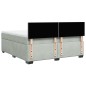 vidaXL Boxspringbett mit Matratze Hellgrau 180x200 cm Samt vidaXL Boxspringbett mit Matratze Hellgrau 180x200 cm Samt