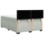 vidaXL Boxspringbett mit Matratze Hellgrau 140x200 cm Samt vidaXL Boxspringbett mit Matratze Hellgrau 140x200 cm Samt