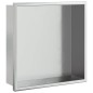 vidaXL Duschnische Gebürstet Silbern 32x32x9 cm Edelstahl vidaXL Duschnische Gebürstet Silbern 32x32x9 cm Edelstahl