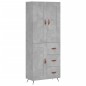 Highboard Betongrau 69,5x34x180 cm Holzwerkstoff Highboard Betongrau 69,5x34x180 cm Holzwerkstoff