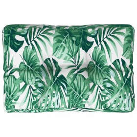 vidaXL Palettenkissen Blattmuster 50x40x12 cm Stoff
