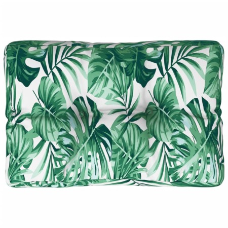 vidaXL Palettenkissen Blattmuster 50x40x12 cm Stoff
