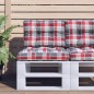 vidaXL Palettenkissen Rot Karomuster 60x40x12 cm Stoff vidaXL Palettenkissen Rot Karomuster 60x40x12 cm Stoff