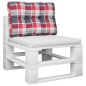 vidaXL Palettenkissen Rot Karomuster 60x40x12 cm Stoff vidaXL Palettenkissen Rot Karomuster 60x40x12 cm Stoff