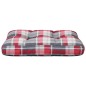 vidaXL Palettenkissen Rot Karomuster 60x40x12 cm Stoff vidaXL Palettenkissen Rot Karomuster 60x40x12 cm Stoff