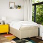 vidaXL Boxspringbett mit Matratze Creme 120x190 cm Stoff vidaXL Boxspringbett mit Matratze Creme 120x190 cm Stoff