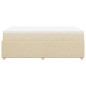 vidaXL Boxspringbett mit Matratze Creme 120x190 cm Stoff vidaXL Boxspringbett mit Matratze Creme 120x190 cm Stoff