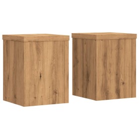 vidaXL Pflanzenständer 2 Stk. Artisan-Eiche 15x15x20 cm Holzwerkstoff