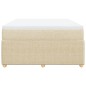 vidaXL Boxspringbett mit Matratze Creme 140x200 cm Stoff vidaXL Boxspringbett mit Matratze Creme 140x200 cm Stoff