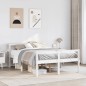 vidaXL Seniorenbett mit Kopfteil ohne Matratze Weiß 150x200 cm vidaXL Seniorenbett mit Kopfteil ohne Matratze Weiß 150x200 cm