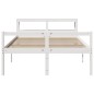 vidaXL Seniorenbett mit Kopfteil ohne Matratze Weiß 150x200 cm vidaXL Seniorenbett mit Kopfteil ohne Matratze Weiß 150x200 cm