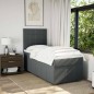 vidaXL Boxspringbett mit Matratze Dunkelgrau 100x200 cm Stoff vidaXL Boxspringbett mit Matratze Dunkelgrau 100x200 cm Stoff