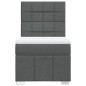 vidaXL Boxspringbett mit Matratze Dunkelgrau 100x200 cm Stoff vidaXL Boxspringbett mit Matratze Dunkelgrau 100x200 cm Stoff