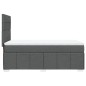 vidaXL Boxspringbett mit Matratze Dunkelgrau 100x200 cm Stoff vidaXL Boxspringbett mit Matratze Dunkelgrau 100x200 cm Stoff