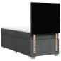 vidaXL Boxspringbett mit Matratze Dunkelgrau 100x200 cm Stoff vidaXL Boxspringbett mit Matratze Dunkelgrau 100x200 cm Stoff