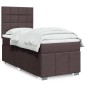 vidaXL Boxspringbett mit Matratze Dunkelbraun 100x200 cm Stoff vidaXL Boxspringbett mit Matratze Dunkelbraun 100x200 cm Stoff