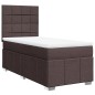 vidaXL Boxspringbett mit Matratze Dunkelbraun 100x200 cm Stoff vidaXL Boxspringbett mit Matratze Dunkelbraun 100x200 cm Stoff