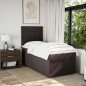 vidaXL Boxspringbett mit Matratze Dunkelbraun 100x200 cm Stoff vidaXL Boxspringbett mit Matratze Dunkelbraun 100x200 cm Stoff