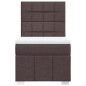 vidaXL Boxspringbett mit Matratze Dunkelbraun 100x200 cm Stoff vidaXL Boxspringbett mit Matratze Dunkelbraun 100x200 cm Stoff