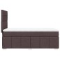 vidaXL Boxspringbett mit Matratze Dunkelbraun 100x200 cm Stoff vidaXL Boxspringbett mit Matratze Dunkelbraun 100x200 cm Stoff