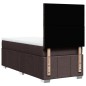 vidaXL Boxspringbett mit Matratze Dunkelbraun 100x200 cm Stoff vidaXL Boxspringbett mit Matratze Dunkelbraun 100x200 cm Stoff